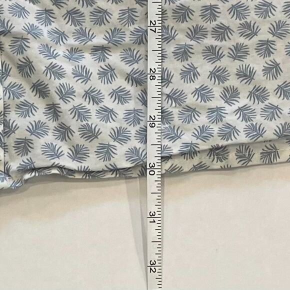 Goodfellow & Co. Cotton Palm Leaf Short Sleeve Button Down Shirt White Blue XXL - Picture 10 of 10